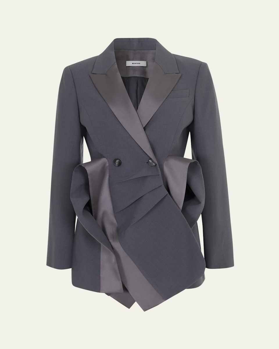 Two-Tone Decon Wavy Tuxedo Blazer